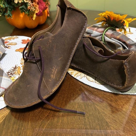 Brown Leather women’s Clark’s Shoes size 10 - Picture 4 of 6